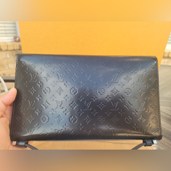 Glace Anouchka Pochette MM Noir Monogram Black Clutch - Picture 8 of 16